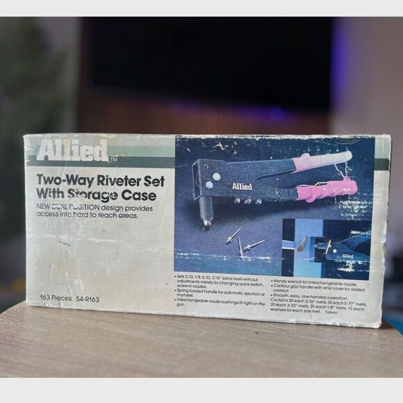Allied “Two-Way” Riveter Set (163 pcs • model 54-R163 • 1985) - Picture 1 of 3